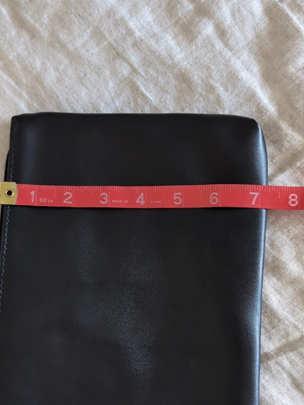 Sears Black Zip Wristlet with Gold Accent - Picture 4 of 4